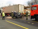 VU PKW unter LKW A 1 Rich Dortmund Koeln West AS Loevenisch P053